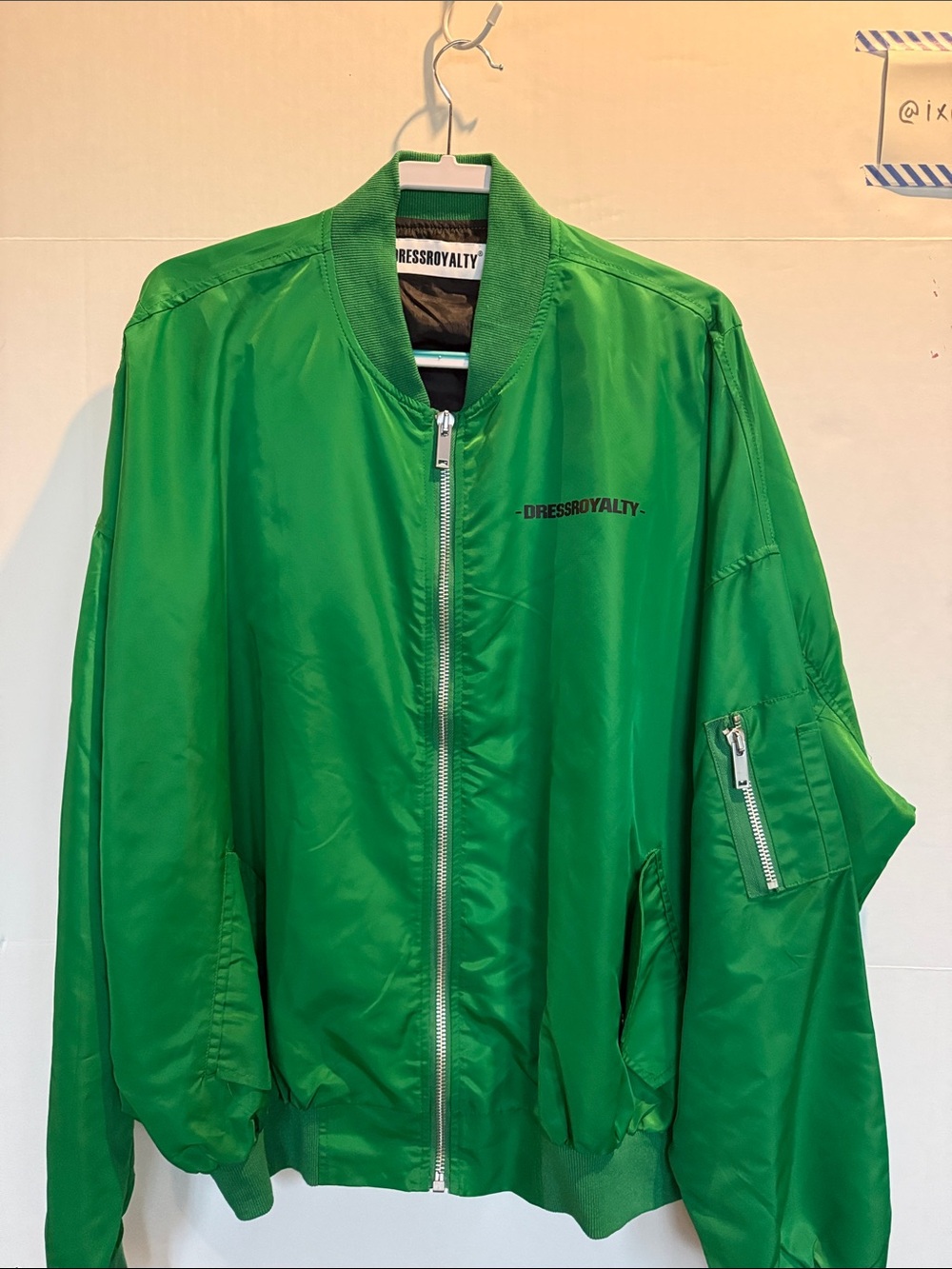 Royalty For Me Bright Green Bomber Jacket